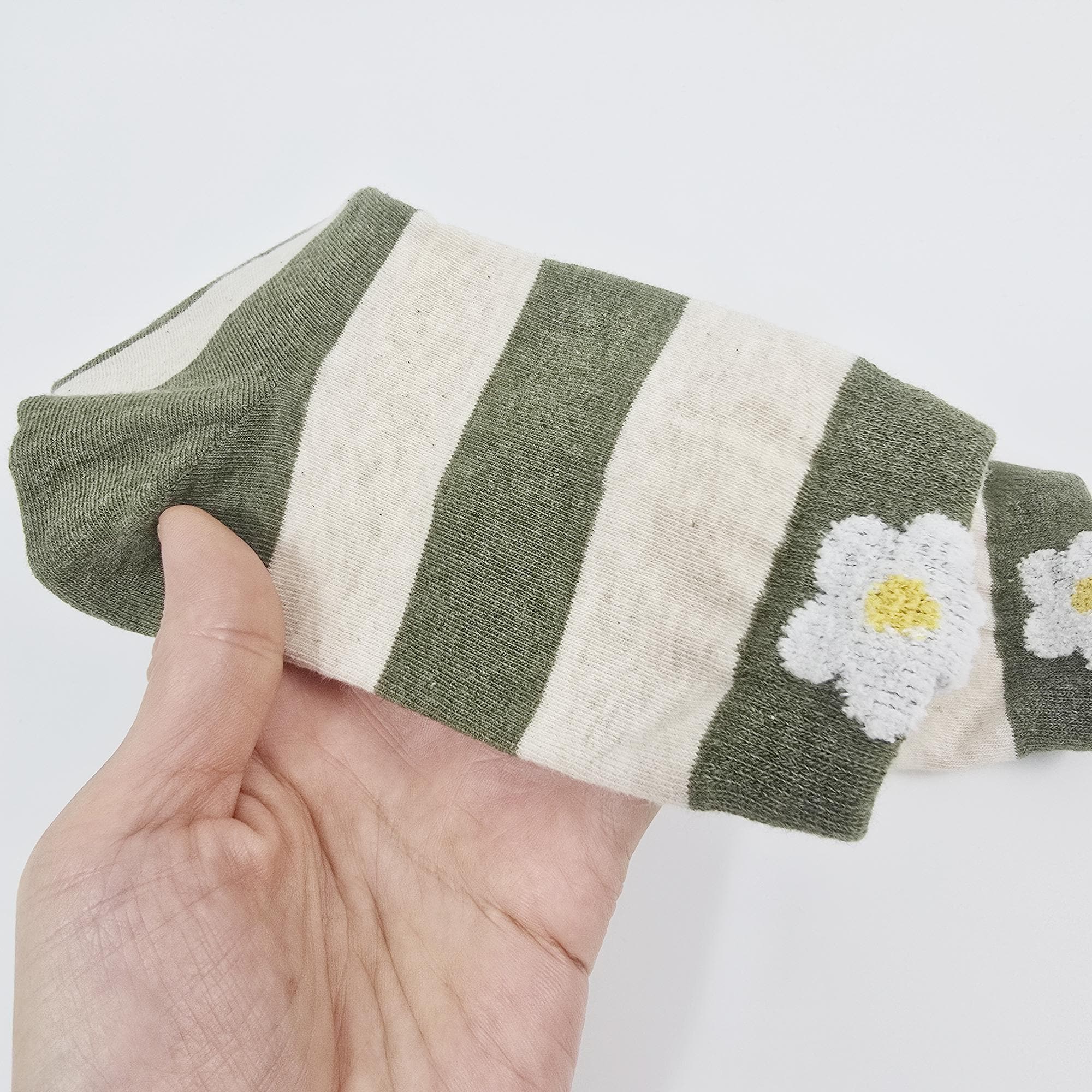 Floral Crew Socks | Soft Cotton Breathable Mid Calf | Korean Socks | Unique Gift for Her