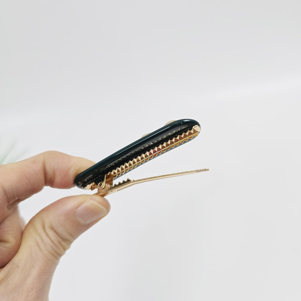 Acetate Mini Ribbon Clip (2.6 Inch) | French Pin | Korean Hair Pin | Tortoise Shell Barrette