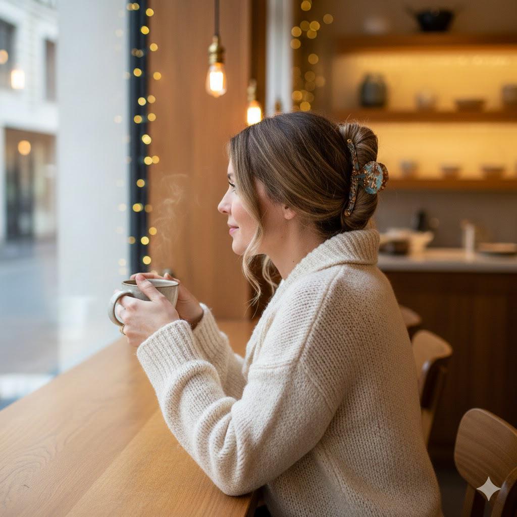 Acetate Shell Claw (4.9 Inch) | French Pin | Korean Hair Pin | Tortoise Pattern Barrette