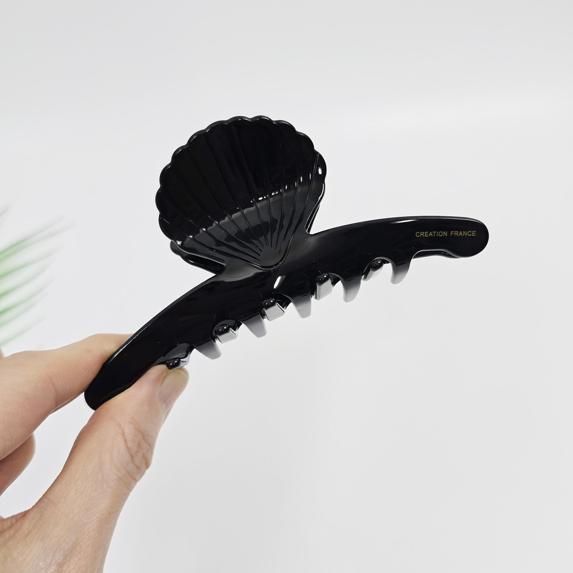 Acetate Shell Claw (4.9 Inch) | French Pin | Korean Hair Pin | Tortoise Pattern Barrette