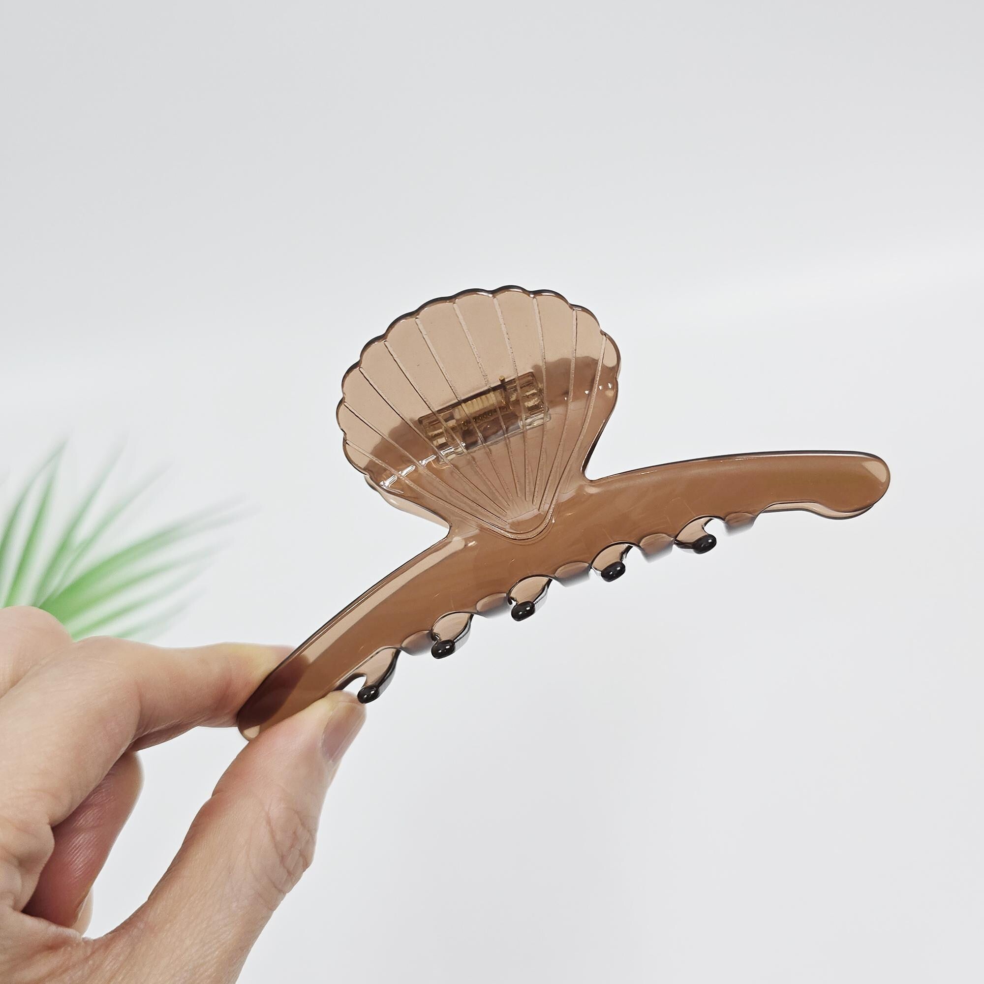 Acetate Shell Claw (4.9 Inch) | French Pin | Korean Hair Pin | Tortoise Pattern Barrette