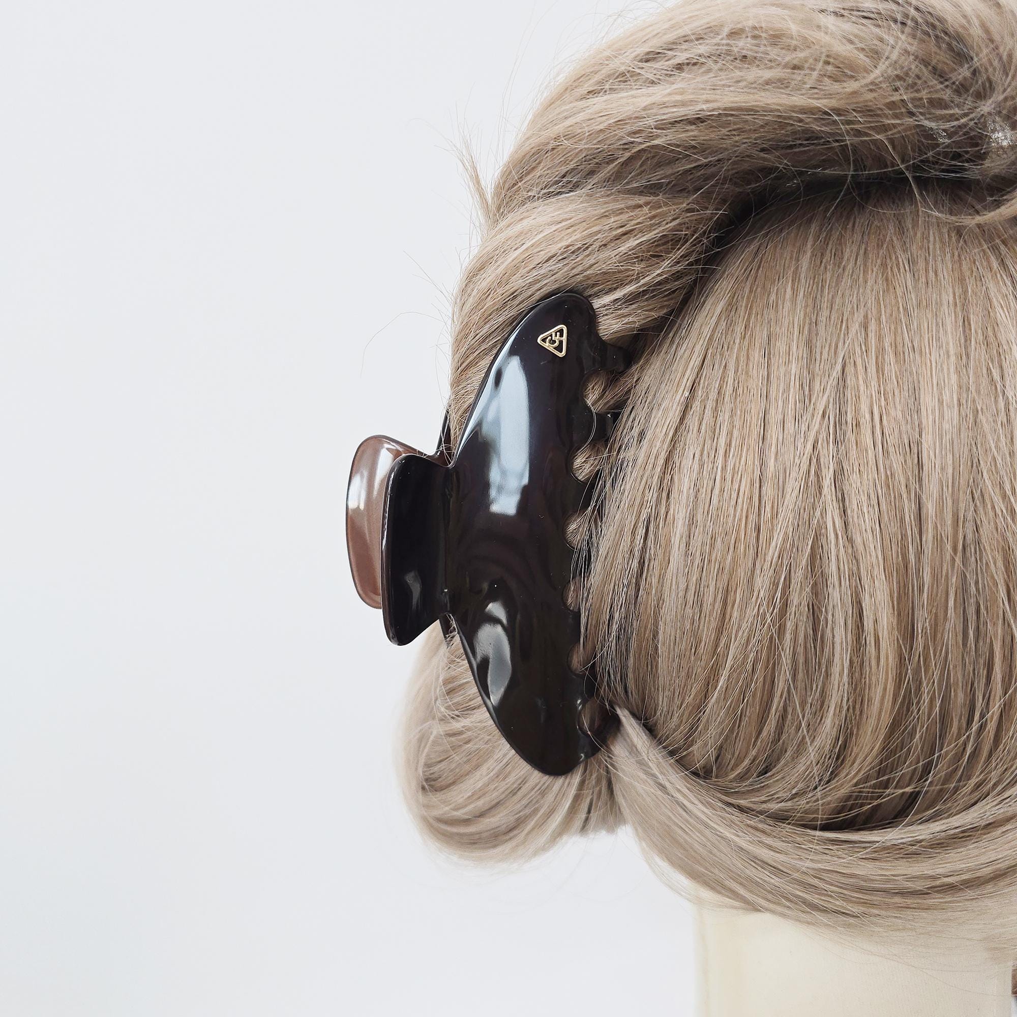 Acetate Hair Claw (4.3 Inch) | French Pin | Korean Hair Pin | Tortoise Shell Luna Hair Clip