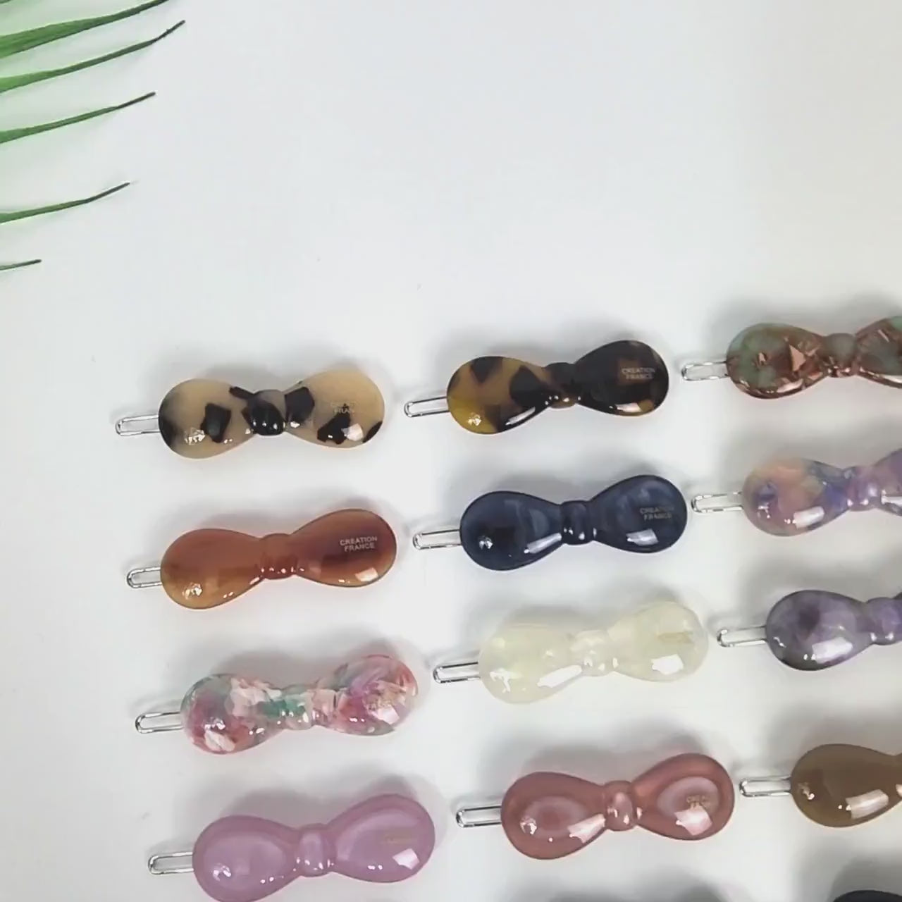 Round Convex Ribbon Snap Clip Bobby Pin (1.9 Inch) / Vintage French Hair Pin / Hair Accessory for Woman / Bow Barrette for Thin Hair