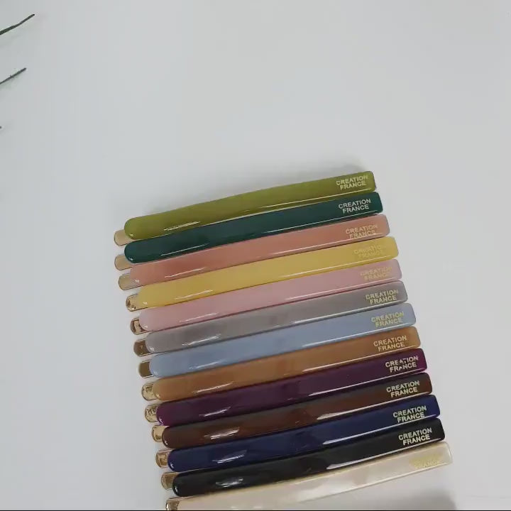 Leopard Straight Line Bobby Pin (2.4 Inch) / Simple French Hair Pin / Hair Accessory for Woman / Snap Clip for Thin Hair