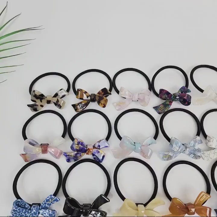 Leopard Aurora Double Ribbon Hair Tie / Cute French Hair Pin / Hair Accessory for Woman / Hair Barrette