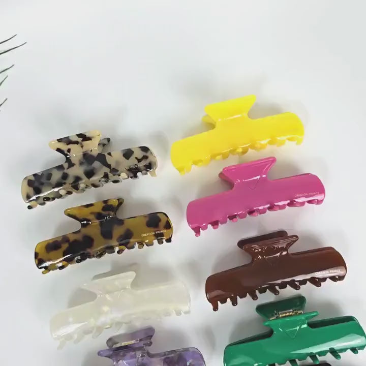 Slimmer Square Updo Half Up Hair Claw Clip (3.9 Inch) / Elegance French Hair Pin / Hair Barrette for Woman