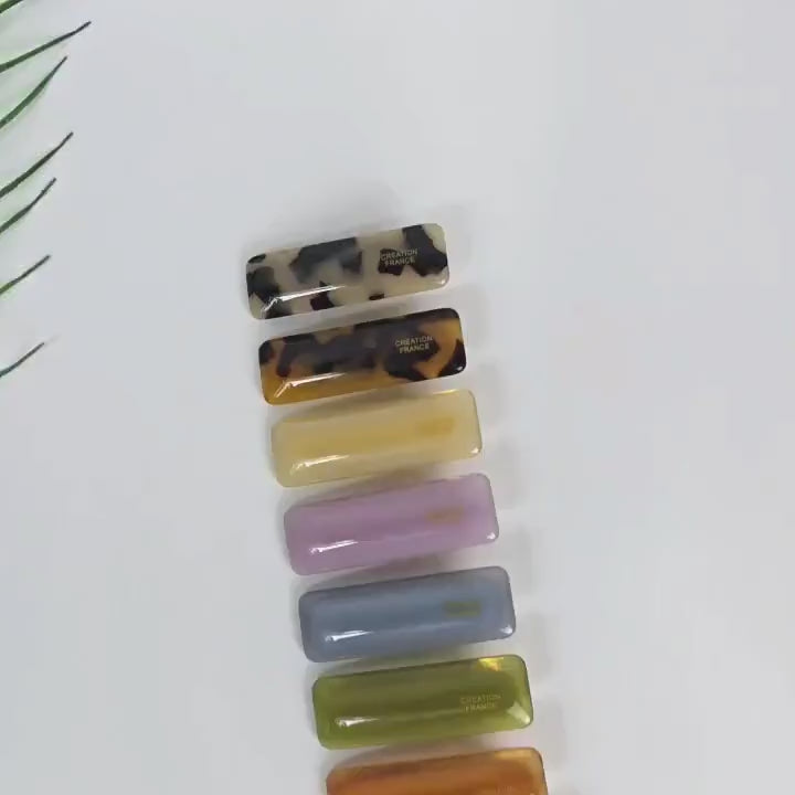 Rounded Straight Mini Hair Claw Clip (1.9 Inch) / Tortoise Shell Frech Pin / Alligator Hair Clip for Woman
