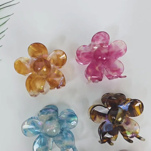 Big Flower Updo Hair Claw Clip (2.8 Inch) / Tortoise Shell French Hair Claw / Hair Barrette for Woman