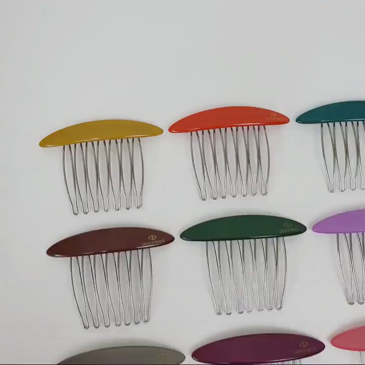 Long Oval Hair Comb Pin (2.8 Inch) / Cute Colorful Hair Pin / Hair Stick for Woman