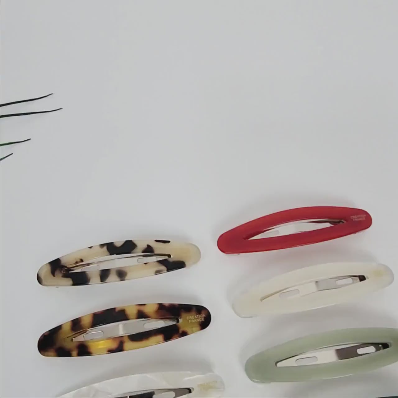 Pure Color Slim Long Oval Snap Clip (2.8 Inch) / Cute Hairgrip Barrette / Hair Accessory for Woman / Tic Tac Hair Clip Pin