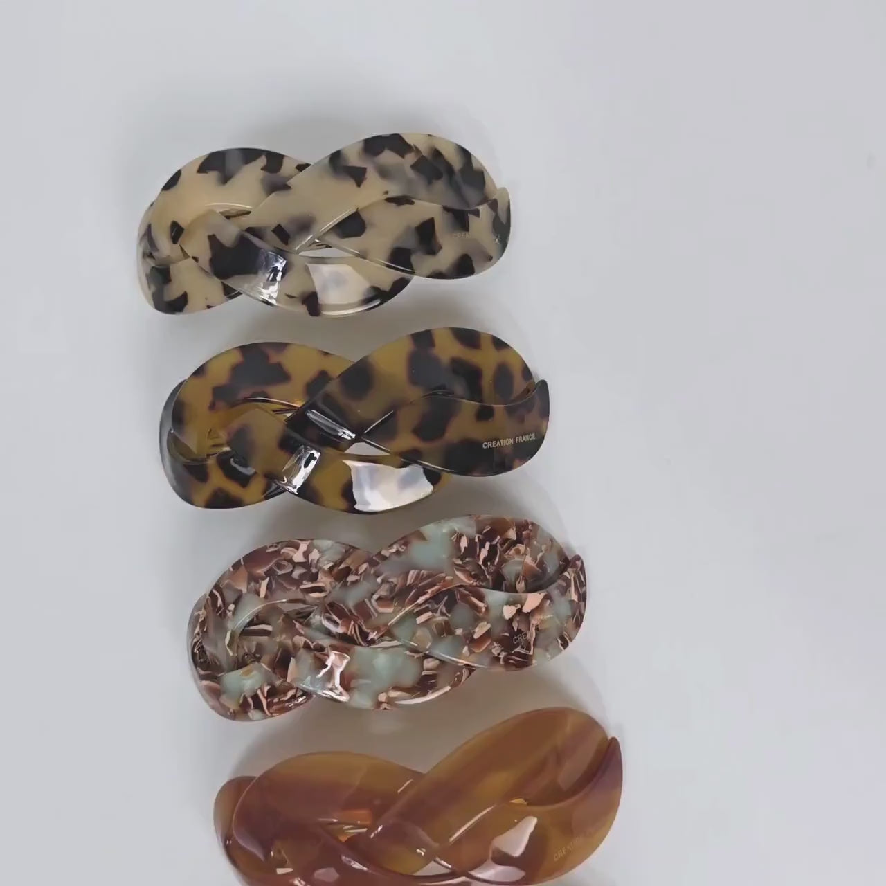Triple Twist Curve Half-Tie Full-Tie Bobby Pin (3.5 Inch) / Tortoise Shell French Hair Pin / Hair Accessory for Woman / Automatic Hair Clip