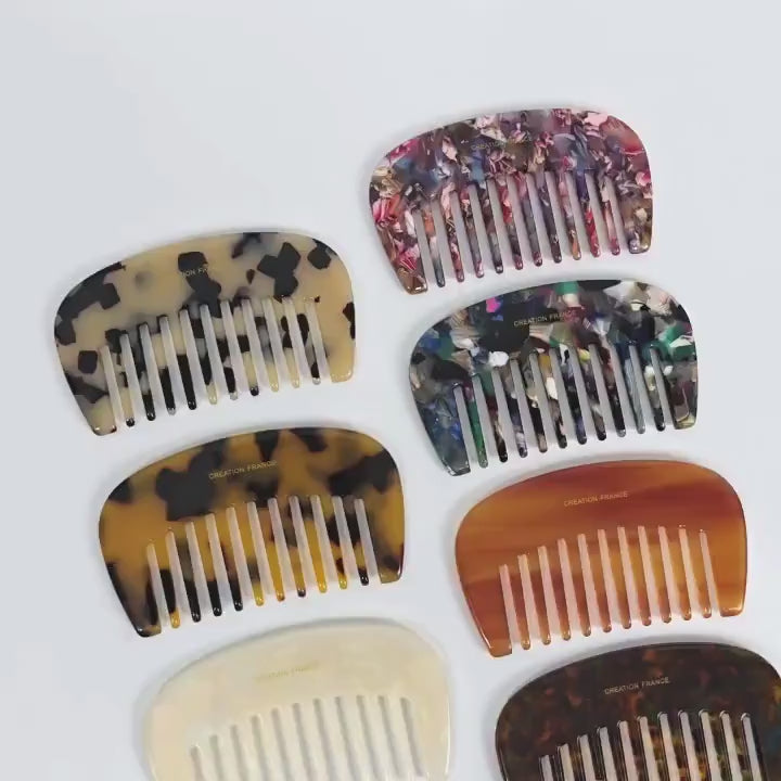 Compact Round Mini Portable Hair Comb (3.3 Inch) / Curly Hair Comb Hair Brush / Hair Accessory for Woman