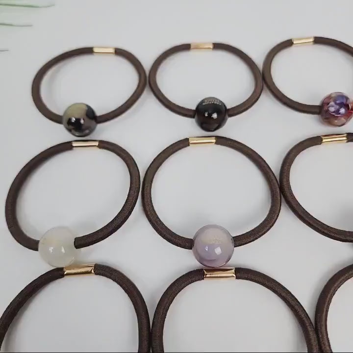 Pure Mini Bead Hair Tie / Simple Cute Ponytail Holder / Hair Accessory for Woman / French Hair Tie