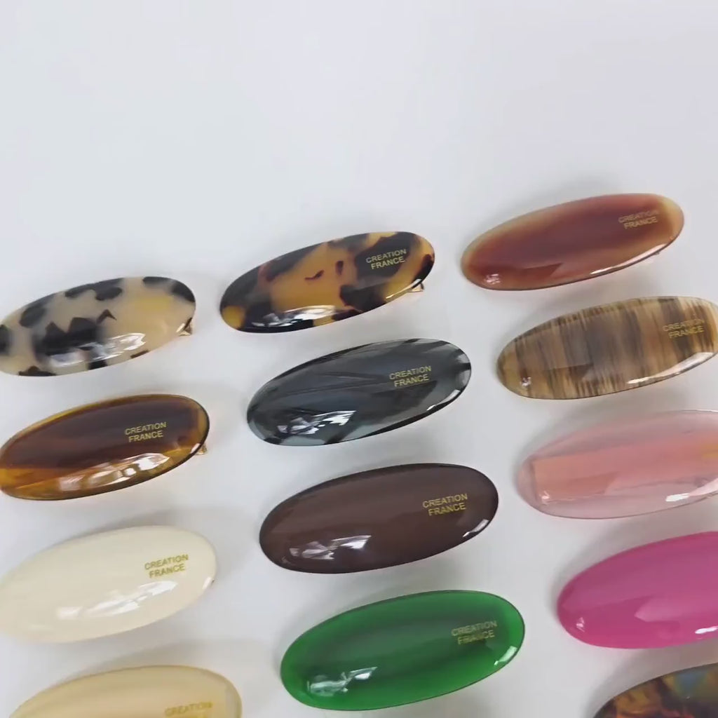 Simple Round Oval Mini Hair Claw Clip (2.0 Inch) / Cute Tortoise Shell French Hair Pin / Small Hair Clips