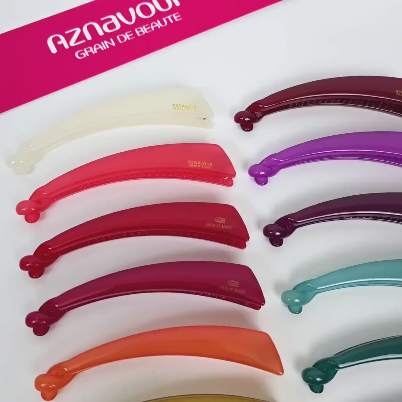 Luxurious Full Bundle Skinny Banana Hair Clip (4.3 Inch) / Colorful Hair Comb Barrette  / Clincher Comb Hair Accessory / French Hair Pin