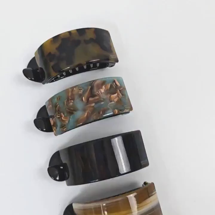 Tortoise Shell Banana Clip (2.4 Inch) | French Pin | Korean Hair Pin | Small Ponytail Holder